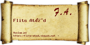 Flits Atád névjegykártya
